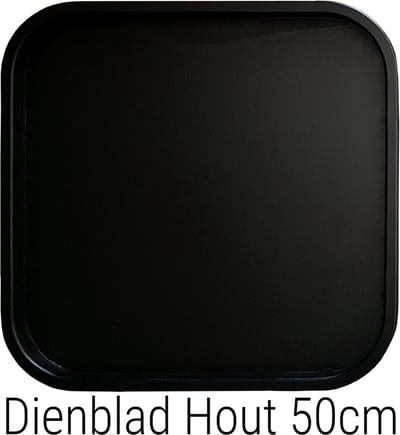 Dienblad Hout Groot 50x50cm Vierkant Zwart | Decoratieve Houten Dienbladen