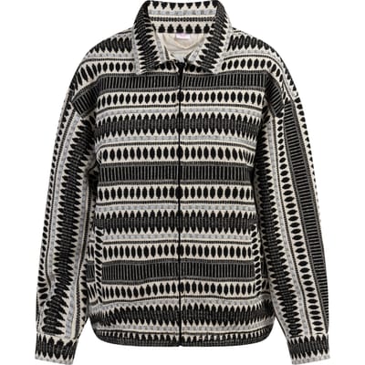 IZIA Oversized blouson Dames zwart en wit