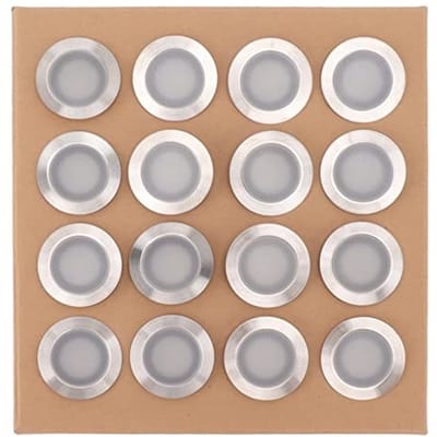 Dailygoody - LED-dekverlichting - Warm witte LED-deklampen - Waterdicht en duurzaam - 16 stuks - Ideaal voor tuin en terras - Verzonken landschapsverl...