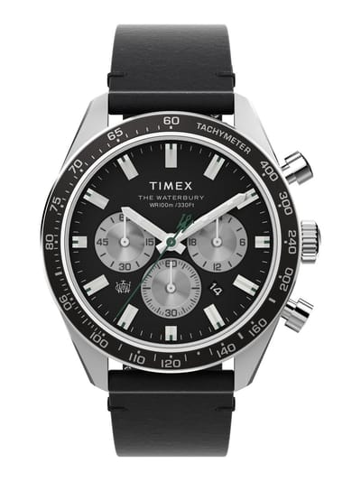 Timex Waterbury Dive TW2V42500 Horloge - Leer - Zwart - Ø 41 mm