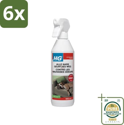 HG Alle Nare Geurtjes Weg 500 ml - Voordeelverpakking - 6 stuks - Biologisch schoonmaakmiddel - Urineverwijderaar