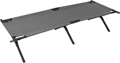 Tesco 1-persoons veldbed, metalen frame, antraciet