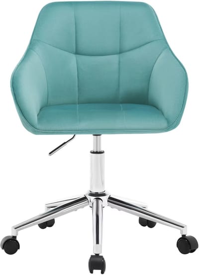 2 Stuks Eetkamerstoelen - Gestoffeerde Keukenstoelen met Rugleuning en Armleuningen - Metalen Poten - Voor Woonkamer, Kantoor of Kaptafel
