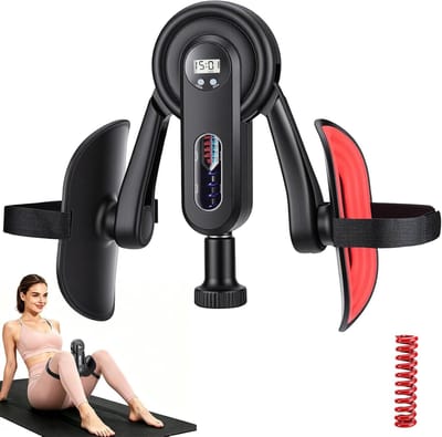 Dijtrainer Bekkenbodemtrainer - Kegel Trainer - Thuis Workout - Verstelbare Weerstand - 0-135 LBS - Zwart Blauw