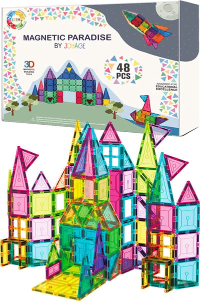 Joyage Magnetic tiles 48st - Magnetisch bouwspeelgoed - 3+ jaar