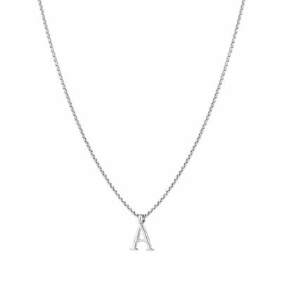 Bijoutheek Collier Letter A Zilver