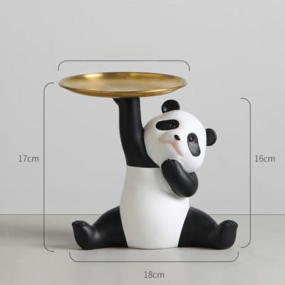 Schattige Panda Dienblad Portiek Sleutelopslag Sieraden Creatief Ontwerp Huis Woonkamer Creatief Ontwerp Tafelblad Decoraties Cadeaus