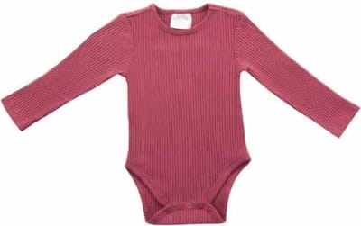 Jollein romper lange mouw Rib maroon red 74/80