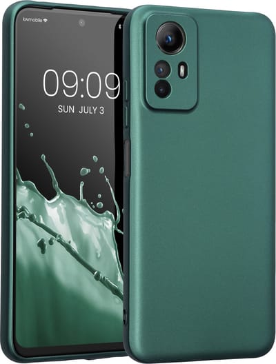 kwmobile metallic telefoonhoesje van TPU - geschikt voor Xiaomi Redmi Note 12S - Flexible case voor smartphone - In metallic petrol
