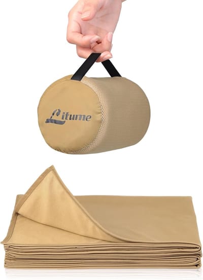 Lichtgewicht Reisdeken 170 x 122 cm - Ademend en Opvouwbaar voor Reizen, Kamperen en Thuis