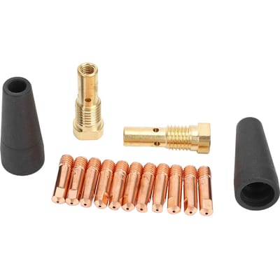 15 stuks Flux Core Gasloos Mondstuk Tips Kit K34931 met 0.039in 1mm Elektrode voor FC9080GL MIG