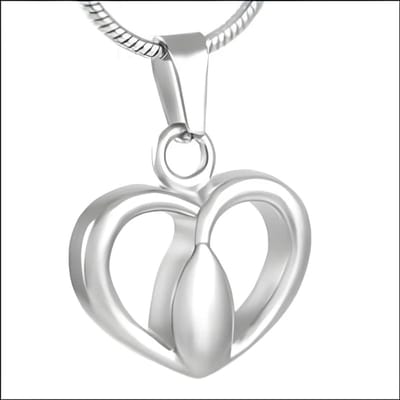Aramat Jewels | Gedenkhangers | Zilverkleurige Stalen Ashanger Hartje | | | |20mm | Staal | Volwassenen | Verkleurd niet