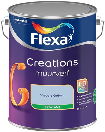 Flexa - Creations Muurverf Extra Mat - Vleugje Golven - Mengverf - 5 L