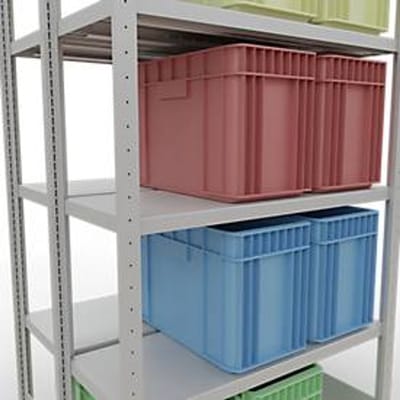 SCHULTE Lagertechnik - Dubbele legbordstellingen. Type 250 kg - 2000x1000x2x400 mm, 10 schappen