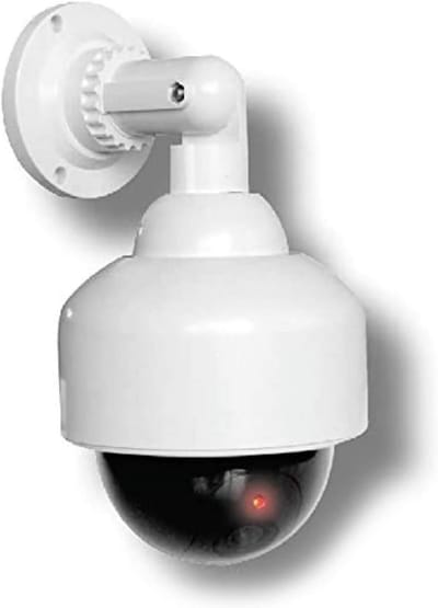 Realistische camera dummy - Bewakingscamera nep - Afschrikken ongenodigden - Waterdicht met knipperlicht - 1 stuk - Wit