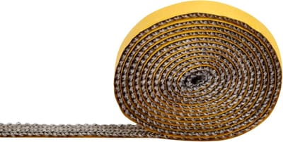 Hittebestendige schoorsteenafdichting, zelfklevende isolatietape, glasvezelafdichting voor haarden en houtkachels (3 mm x 10 mm x 2.5 m)