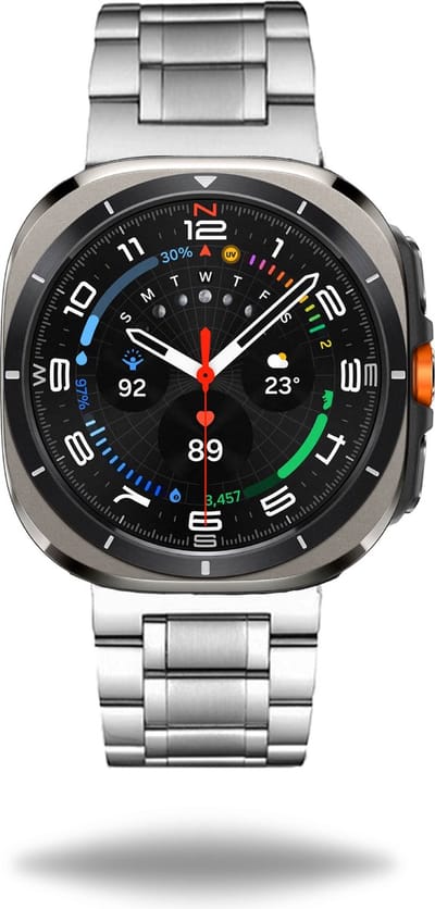 Elysian horlogebandje geschikt voor Samsung Galaxy Watch Ultra 7 - Schakelband - 316L Roestvrij Staal - 22mm - Quick Release - Verstelbaar