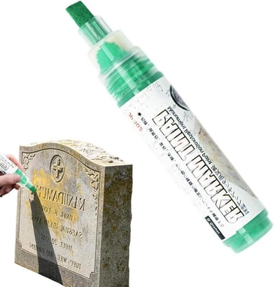 Grafsteen Markeringsstift - Verfstift Monument - Herstel Buiten - Weerbestendige Inkt - 85 mm - Groen