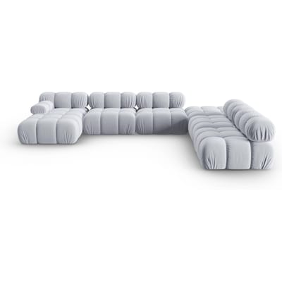 Modulaire-U-bank Tropea rechts velvet | Milo Casa