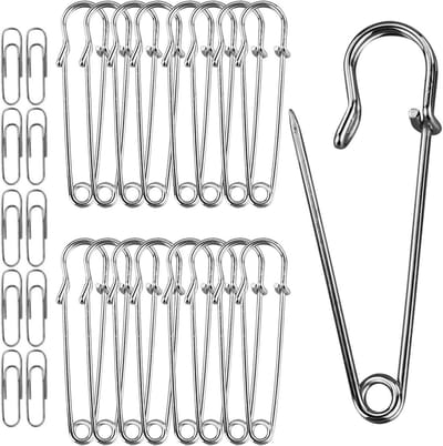 45 Grote Veiligheidsspelden 50mm RVS - Heavy Duty Spelden voor Dekens, Kilt en Handwerk