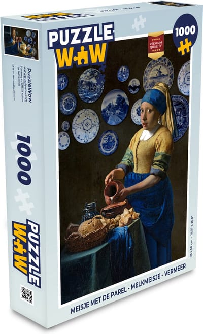 Puzzel Meisje met de parel - Melkmeisje - Vermeer - Legpuzzel - Puzzel 1000 stukjes volwassenen