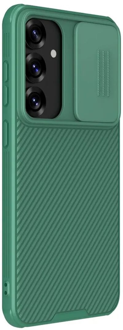 Nillkin CamShield Hoesje Geschikt voor Samsung Galaxy S25 - Back Cover met Camera Slider - Extra Camera Bescherming - Groen