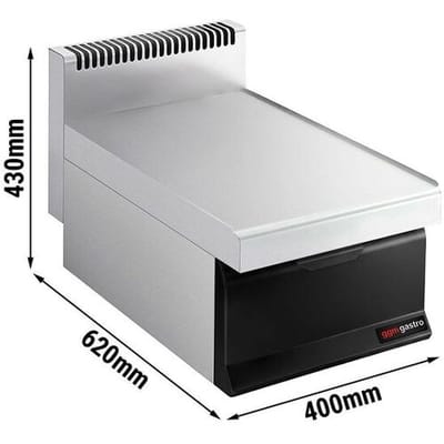GGM Gastro Neutralelement - 400mm - mit Schublade - 1x GN 1/1 oder 2x GN 1/2 Zilver