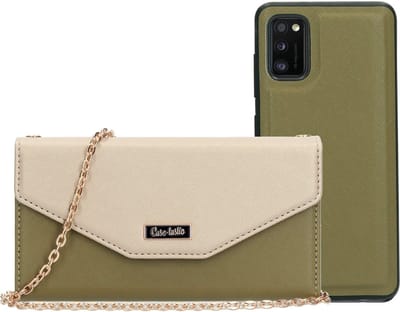 Casetastic Clutch Samsung Galaxy A41 (2020) - Goud/Green