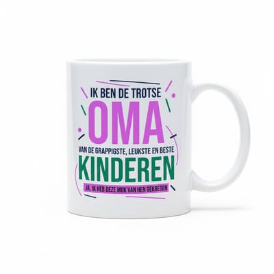 Trotse Oma Mok – Grappige Familie Quote Koffiemok – Cadeau voor de Beste Oma – 330 ml