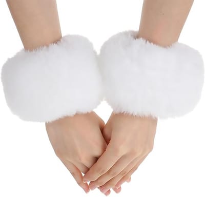 Wrist Warmers van Neppels met Fluffy Fur voor Vrouwen en Meisjes - Perfect voor Winter en Kerstdecoratie