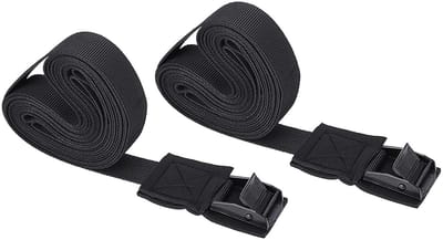 Dakrek Banden Set - Spanbanden Kajak - Vervoer Watersport - Sterke Cam Buckle - 300 cm Lengte - Zwart