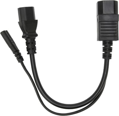 IEC320 Voedingskabel C14 naar C13 C7 Y Splitter 10A 250V 32cm - Vlamvertragend PVC voor Scanners en Weegschalen