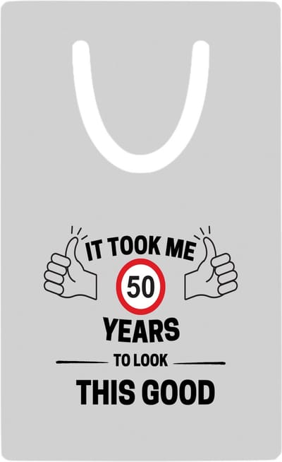 Hacebo® - hoera 50 jaar metalen boekenlegger - Verjaardag cadeau - Papa - Mama - Collega - Grappige tekst Bladwijzer boekenleggers - 7.6 cm x 5cm