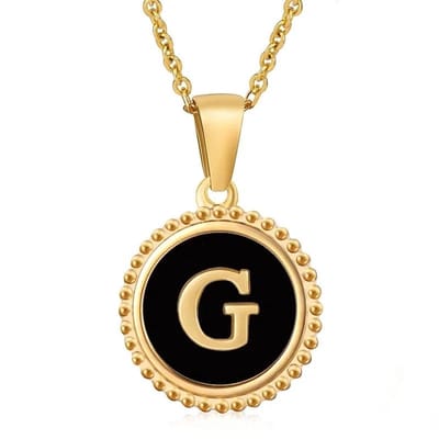 Aramat Jewels | Halskettingen | Stalen dames ketting letter goudkleur | G | |1,5mm | Staal | Volwassenen | Verkleurd niet