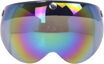 Motorhelm Vizier - Opklapbaar Vizier Windscherm - Bescherming Tegen Wind - Universeel 3-Klik Systeem - 23.5 cm breed - Kleurrijk
