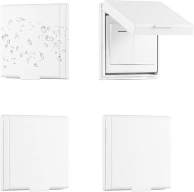 4x Waterdichte Stopcontact Beschermkap Wit - Zelfklevend Voor Buiten & Tuin