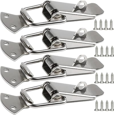 Meubelsloten - Set van 10 RVS spanningssluitingen met slotgat, 56 mm hendelversluitingen, veerbelastingsluitingen, klemklemmen, doosversluitingen, sloten voor gereedschapskasten