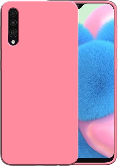 Smartphonica Siliconen hoesje voor Samsung Galaxy A30s / A50 / A50s case met zachte binnenkant - Roze geschikt voor Samsung Galaxy A30s;Samsung Galaxy A50;Samsung Galaxy A50s