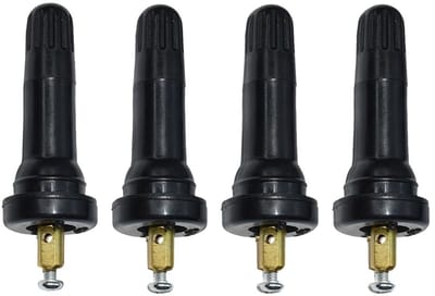 Dailygoods- Schachtventiel 4 Stuks - Bandendruksensor - TPMS-ventiel - Controlesysteem - Waterdicht - Aluminiumlegering/Rubber - 6 cm - Bandenventiel