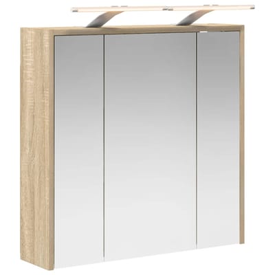 vidaXL - Badkamerspiegelkast - Sonoma - Eik - 63,5 - x - 16 - x - 62,5 - cm - Bewerkt - hout