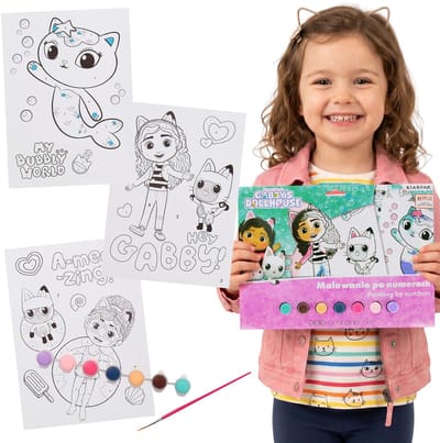 Gabby's Dollhouse Schilderen op nummer, creatieve set voor meisjes, kunstset om te schilderen