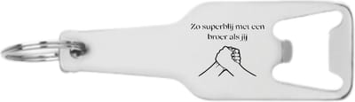 Akyol - zo super blij met een broer als jij flesopener - Broer - beste broer ever - verjaardag cadeau - bedank cadeau - familie kado - cadeau - liefde - 105 x 25mm