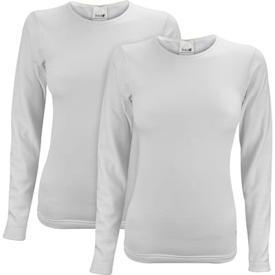 2-Pack Dames Thermoshirt met Lange Mouwen voor de Winter