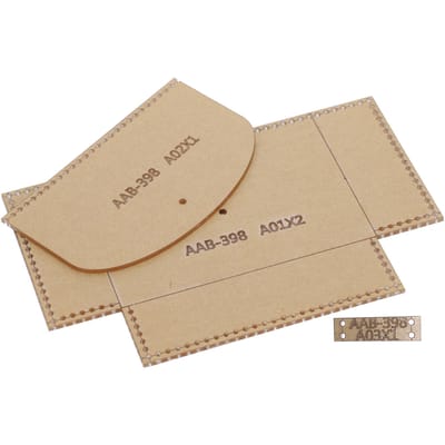 3 stuks Acryl Sjabloon Muntportemonnee DIY Leer Patroon Portemonnee Mal Knutselgereedschap Accessoires beige