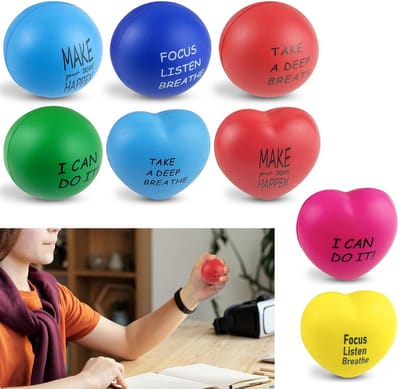 8 stuks - Anti-stressballen, stressverlichtende oefenballen, geschikt voor het versterken van handen, polsen of onderarmen (multicolor)