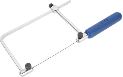 Dailygoods- Juwelierszaag Set - Verstelbare Zaagbeugel - Vervangbare Zaagbladen - U-vormige Zaag - 6 Spiral Zaagbladen - Geschikt voor Fijn Detailwerk - Zaagset
