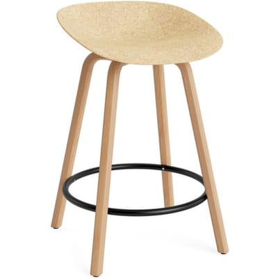Normann Copenhagen Mat barkruk Hout - hennep - NormannCopenhagenFootrestBlack - 65 cm