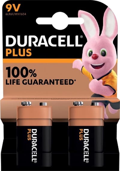 Doos 10x2 Duracel plus power MN1604 9v Blok