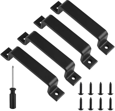 Dailygoody - Sliding Door Handgrepen - Robuust en Stijlvol - Zwart - Deur Handvatten voor Schuifdeuren - Geschikt voor Huishoudens - 4 Stuks