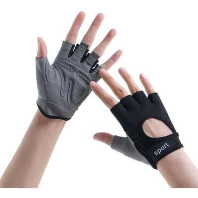 Gants Demi-Doigts Homme et Femme Sports Cyclisme Extérieur Gants de Gym Maille Respirante Antidérapants Équipement Gants de Fitness XL